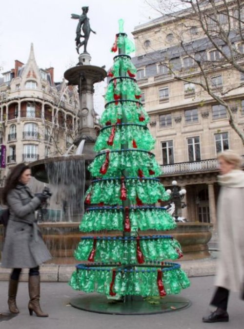 plastic bottle christmas tree